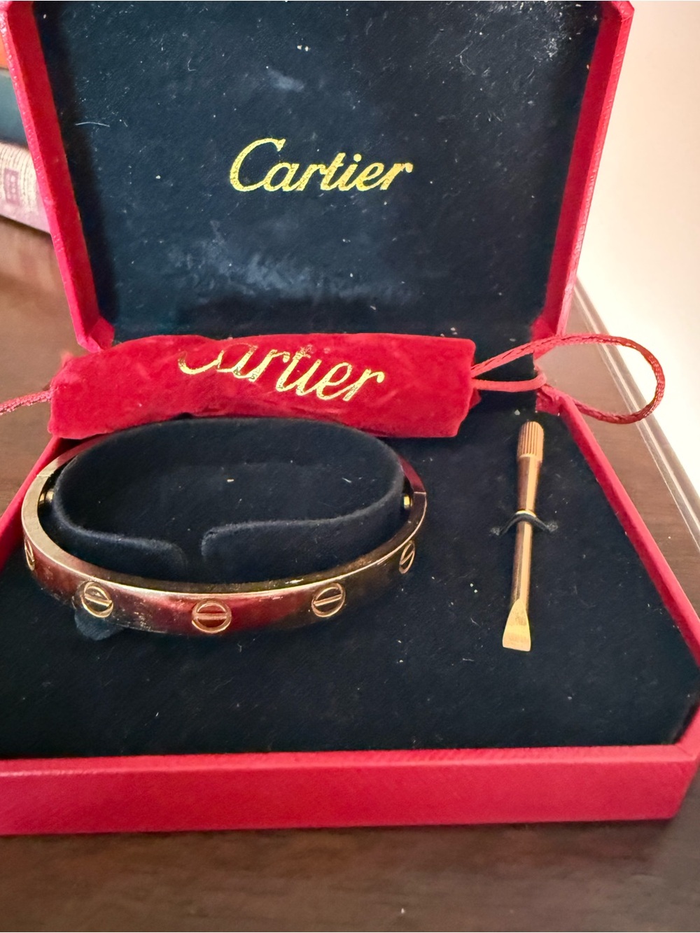 Love Bracelet in Polished Gold Tone size 19
